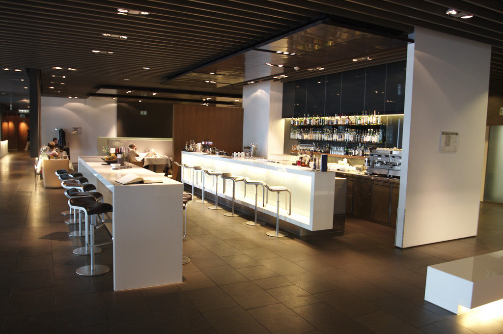 An image of the first class lounge at the Frankfurt Airport in Germany