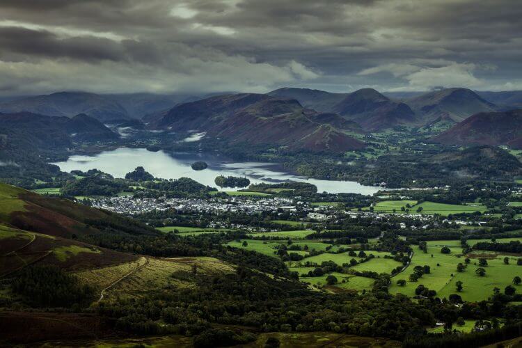 A shot of lake district taken in Keswick, UK