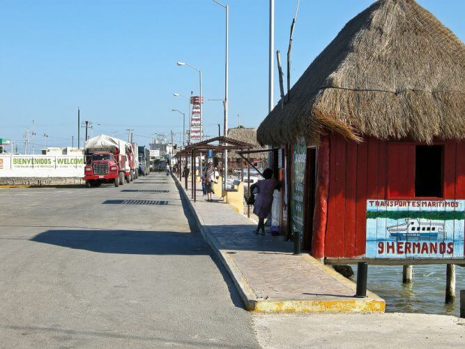 A shot of the road leading to the ferries which take you to the magical Isla Holbox