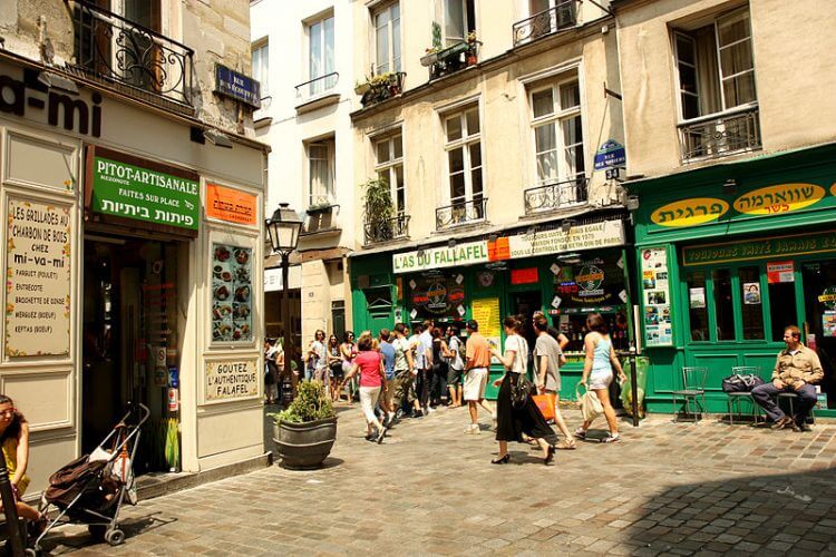 A shop in Marais Paris is shown here