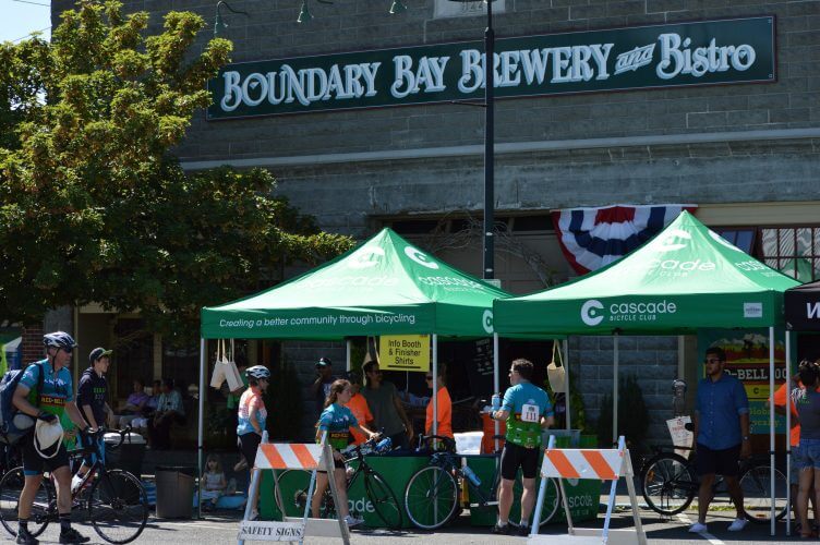 The boundary bay brewery as seen during the redbell 100 a fundraising event