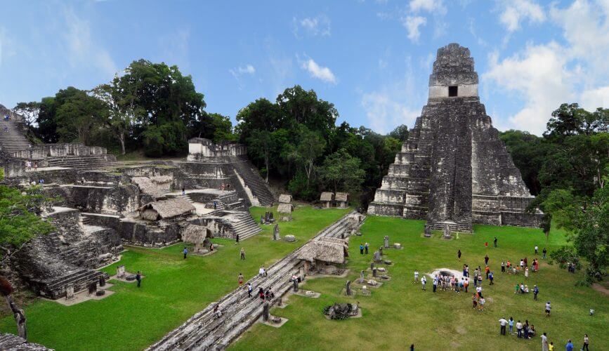 Tikal ruins during the day