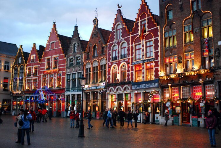 Christmas in Bruges belgium
