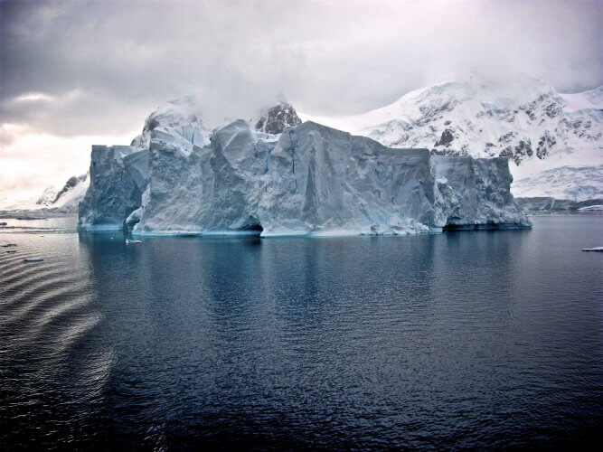 An ice cliff in Antarctica