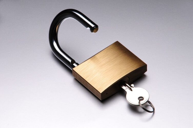 A picture of a small padlock