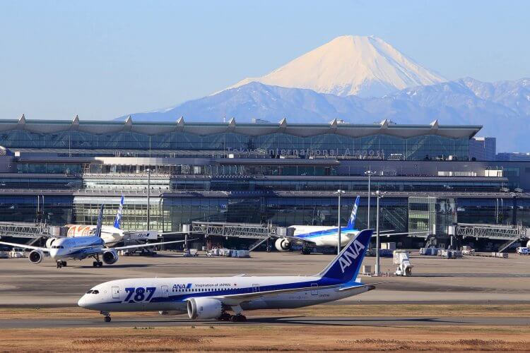 Tokyo Haneda Internaional Airport is pictured here