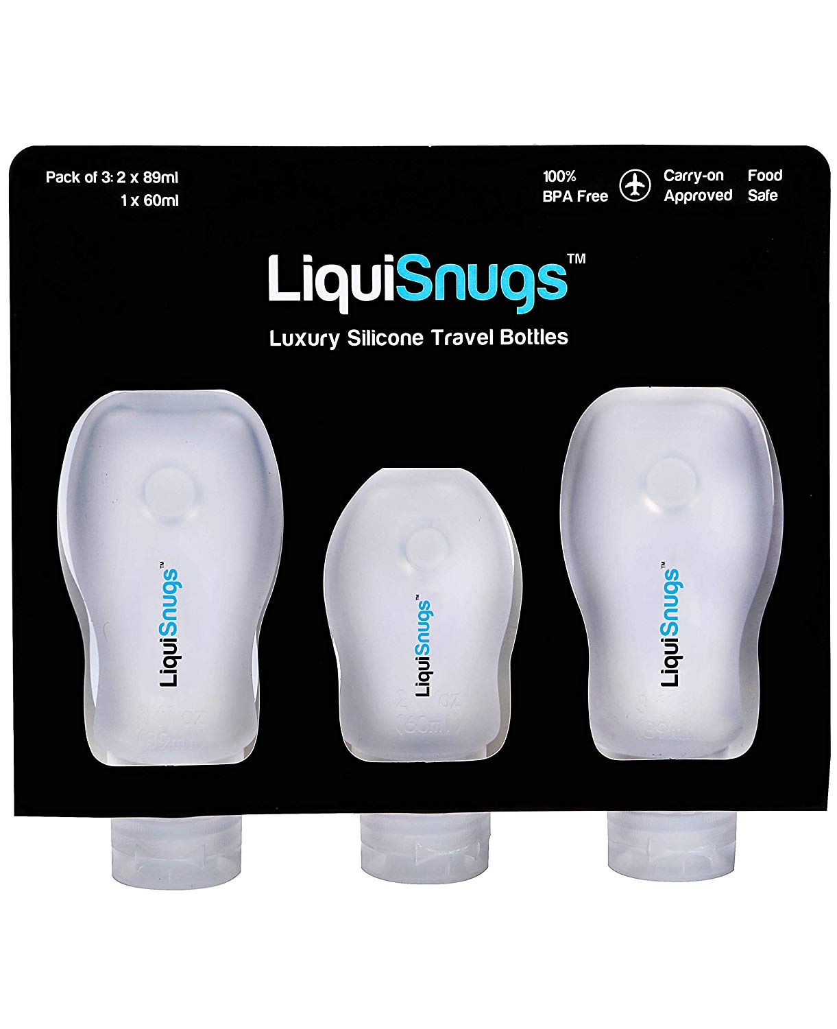 2. LiquiSnugs Silicone Travel Bottles