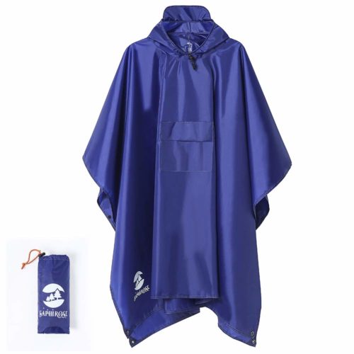 3. SaphiRose Hooded Rain Poncho